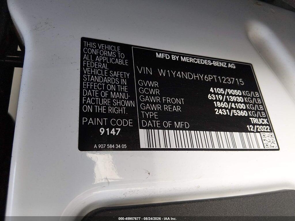 W1Y4NDHY6PT123715 2023 MERCEDES-BENZ SPRINTER 2500 photo no. 9