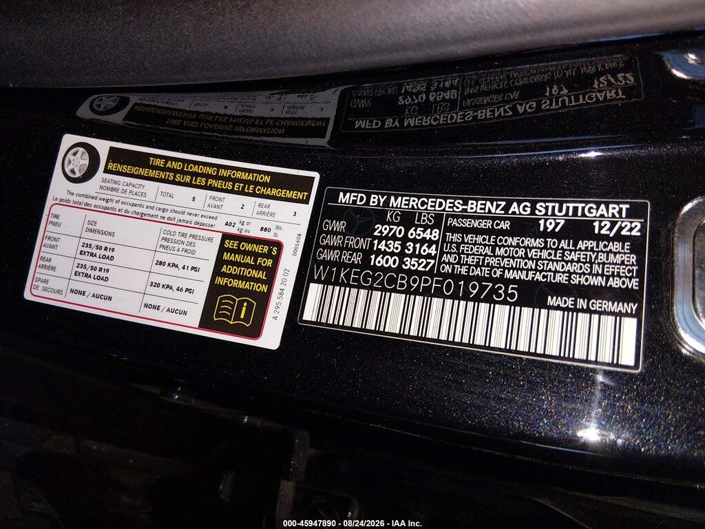 W1KEG2CB9PF019735 2023 MERCEDES-BENZ EQE 500 photo no. 9
