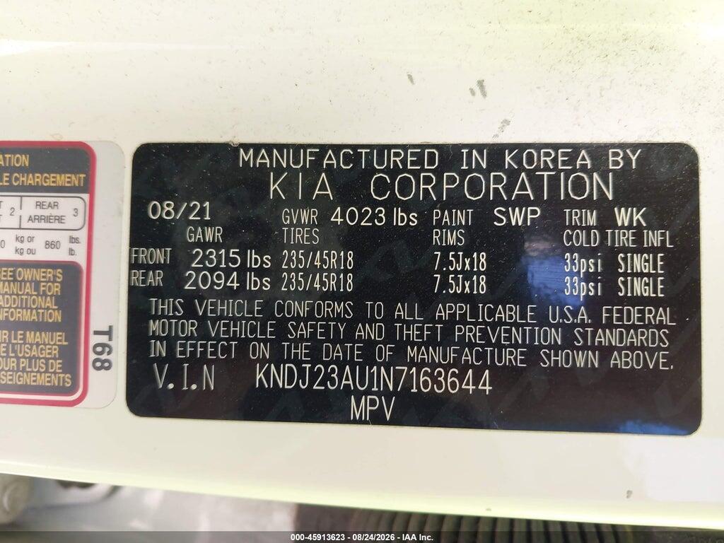 KNDJ23AU1N7163644 2022 KIA SOUL photo no. 9