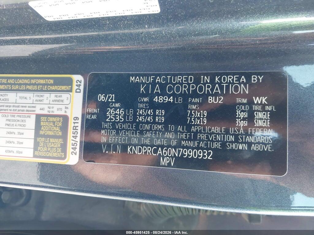 KNDPRCA60N7990932 2022 KIA SPORTAGE photo no. 9