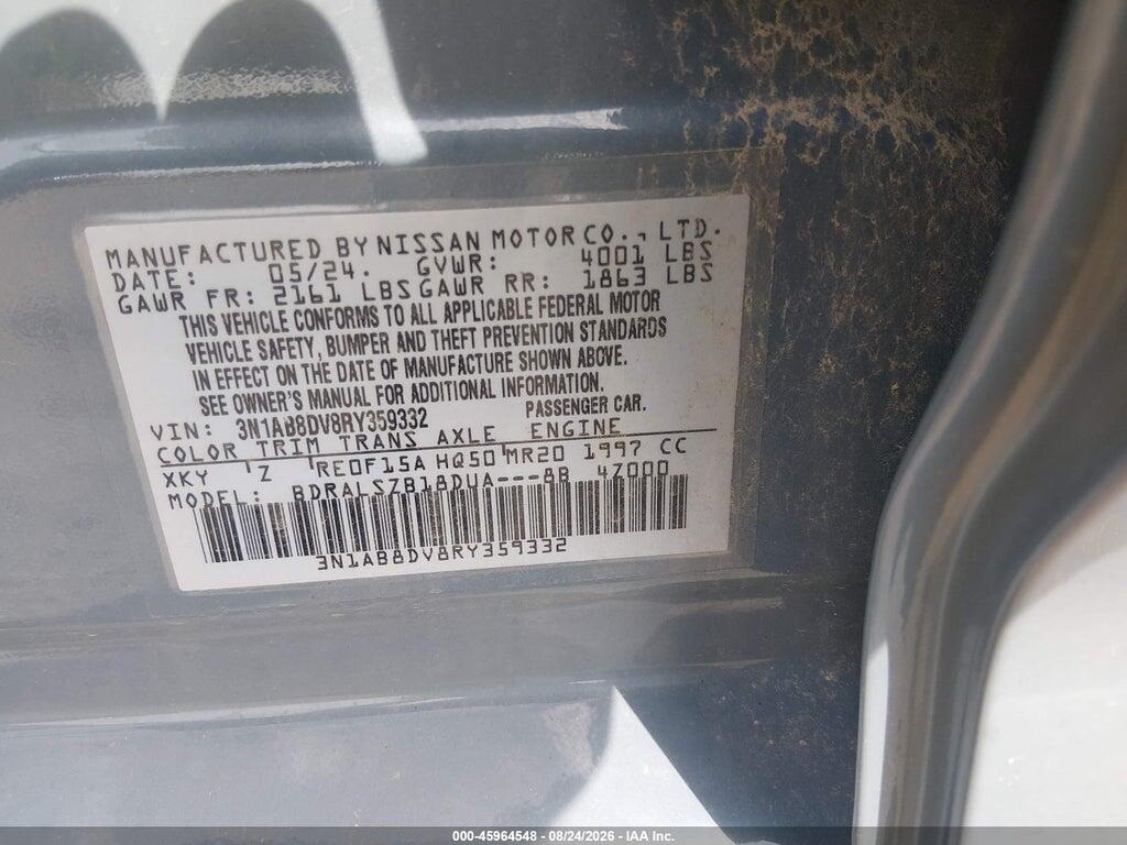 3N1AB8DV8RY359332 2024 NISSAN SENTRA photo no. 9
