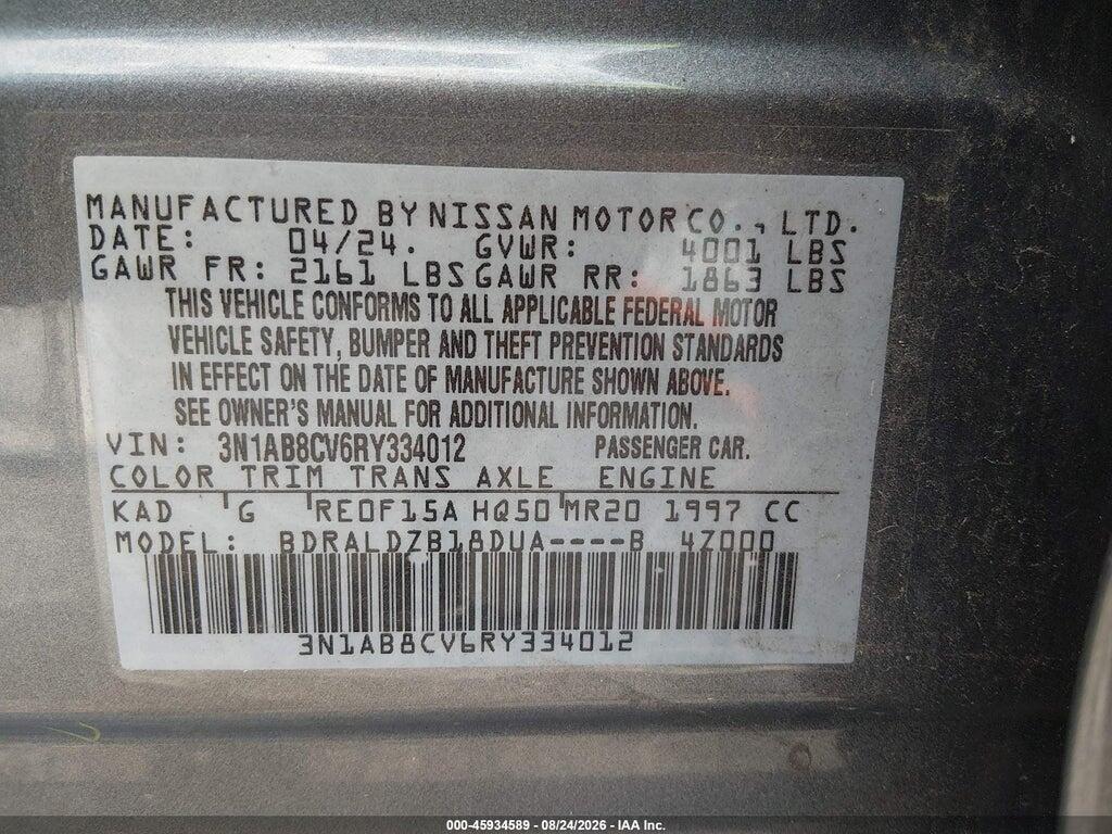 3N1AB8CV6RY334012 2024 NISSAN SENTRA photo no. 9
