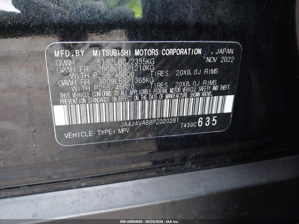 JA4J4VA88PZ020281 2023 MITSUBISHI OUTLANDER photo no. 9