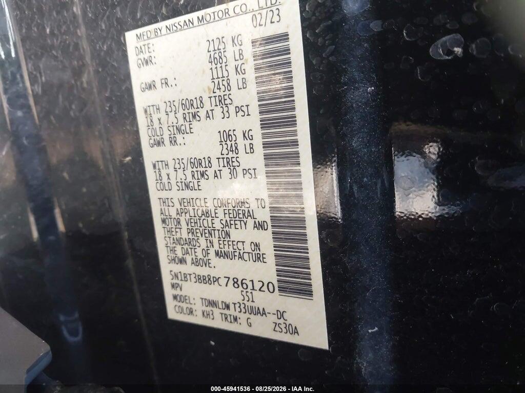 5N1BT3BB8PC786120 2023 NISSAN ROGUE photo no. 9
