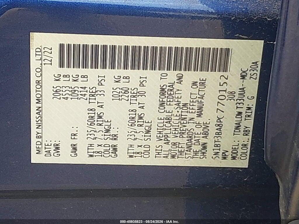 5N1BT3BA8PC770152 2023 NISSAN ROGUE photo no. 9