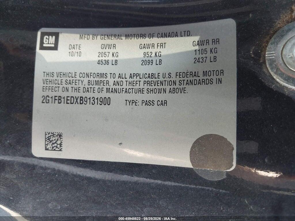 2G1FB1EDXB9131900 2011 CHEVROLET CAMARO photo no. 9