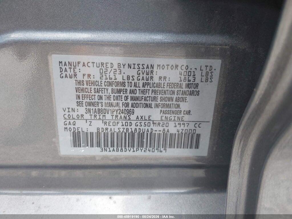3N1AB8DV1PY240969 2023 NISSAN SENTRA photo no. 9
