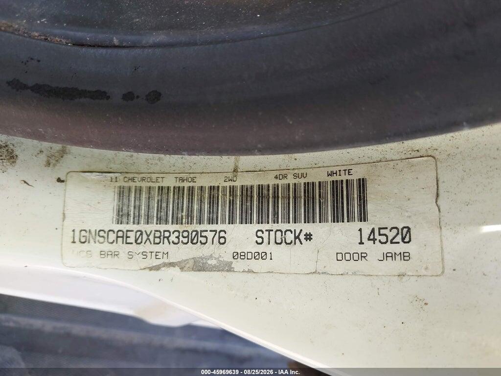1GNSCAE0XBR390576 2011 CHEVROLET TAHOE photo no. 9