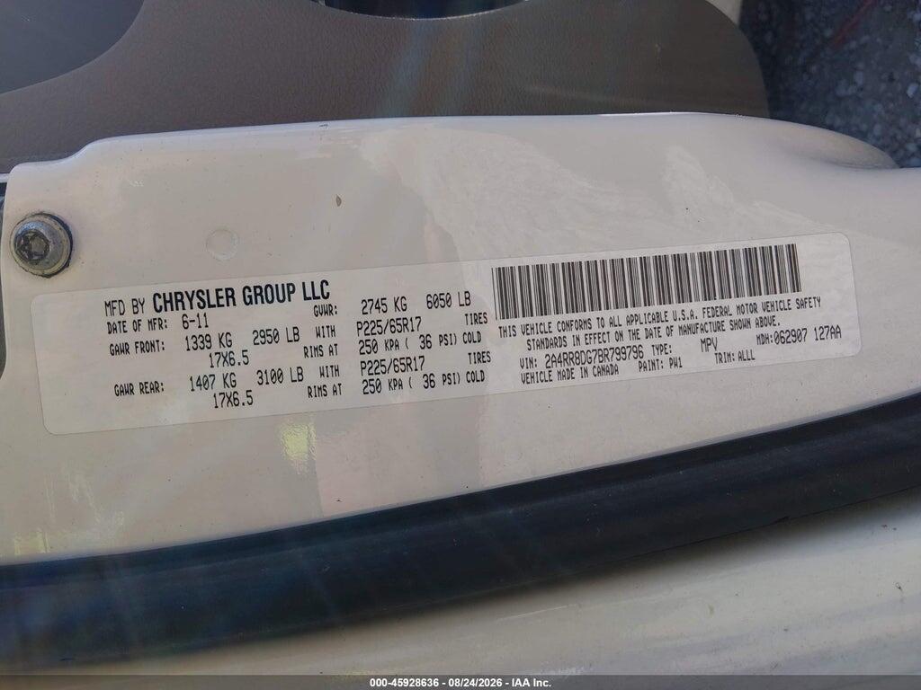 2A4RR8DG7BR799796 2011 CHRYSLER TOWN & COUNTRY photo no. 9