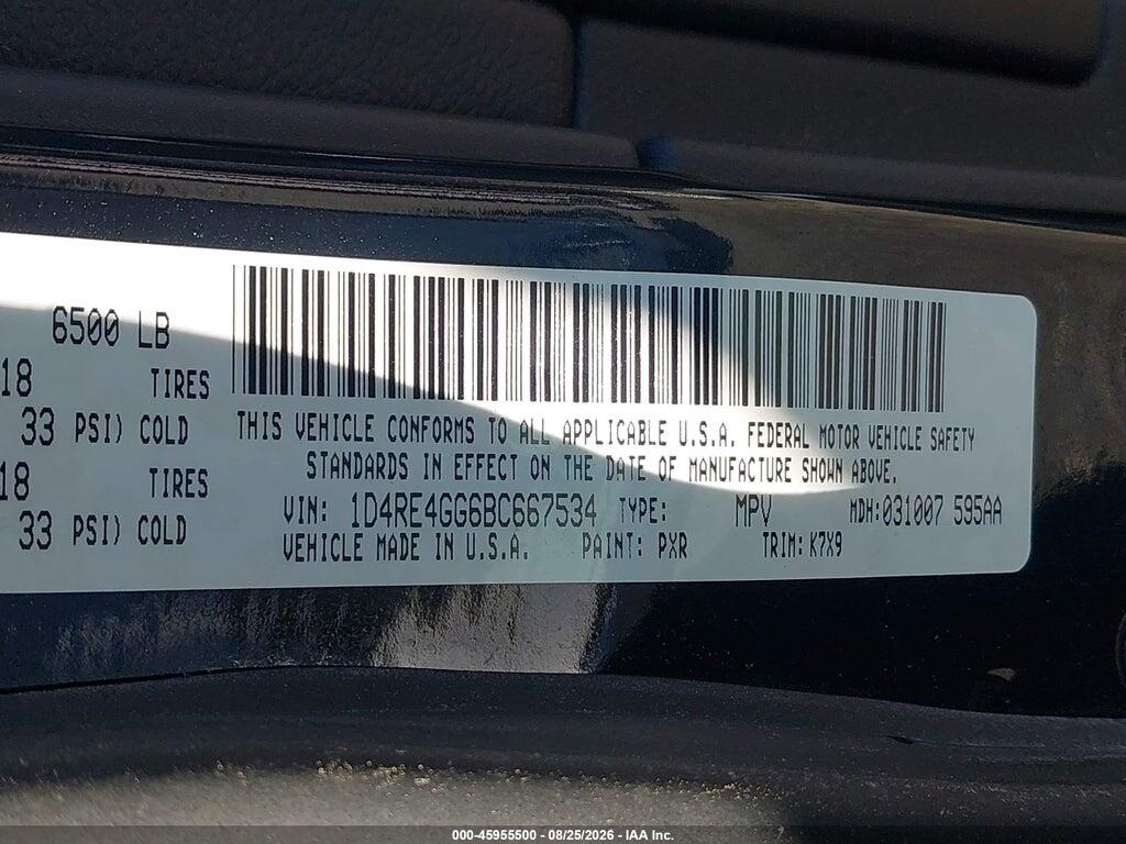 1D4RE4GG6BC667534 2011 DODGE DURANGO photo no. 9