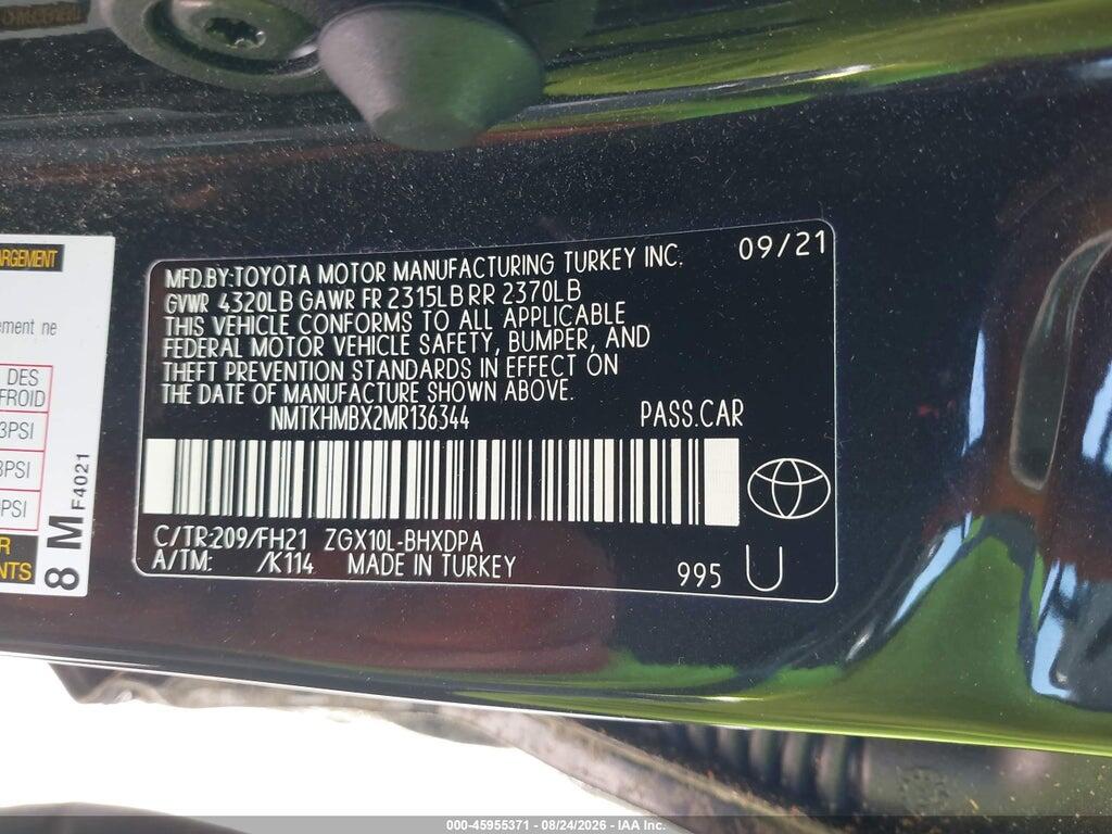 NMTKHMBX2MR136344 2021 TOYOTA C-HR photo no. 9