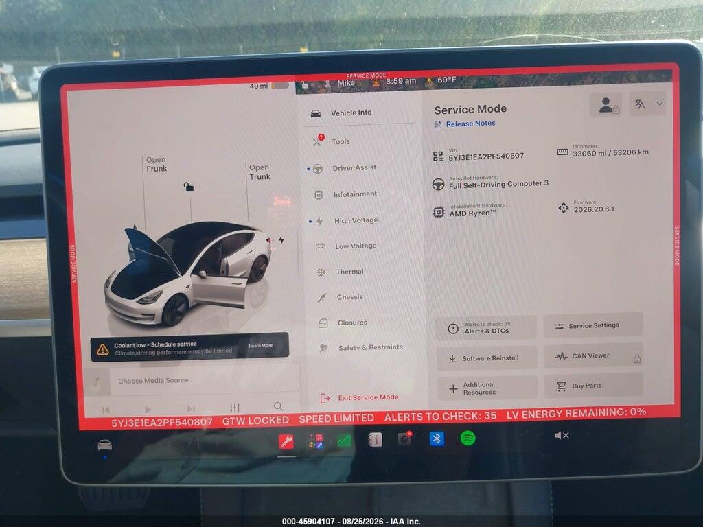 5YJ3E1EA2PF540807 2023 TESLA MODEL 3 photo no. 7