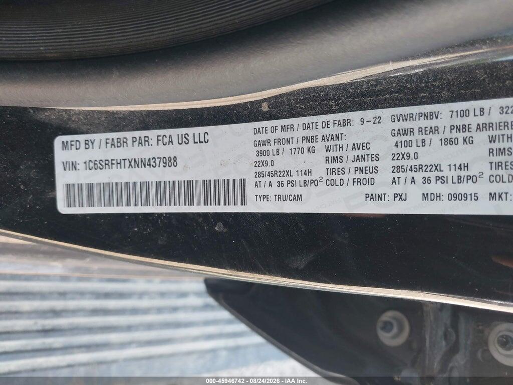 1C6SRFHTXNN437988 2022 RAM 1500 photo no. 9