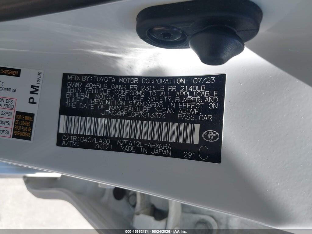 JTNC4MBE0P3213374 2023 TOYOTA COROLLA photo no. 9