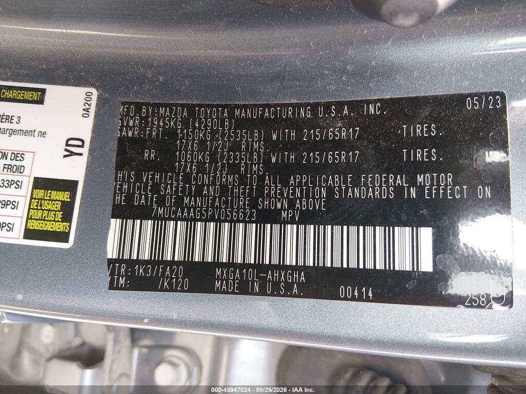 7MUCAAAG5PV056623 2023 TOYOTA COROLLA CROSS photo no. 9
