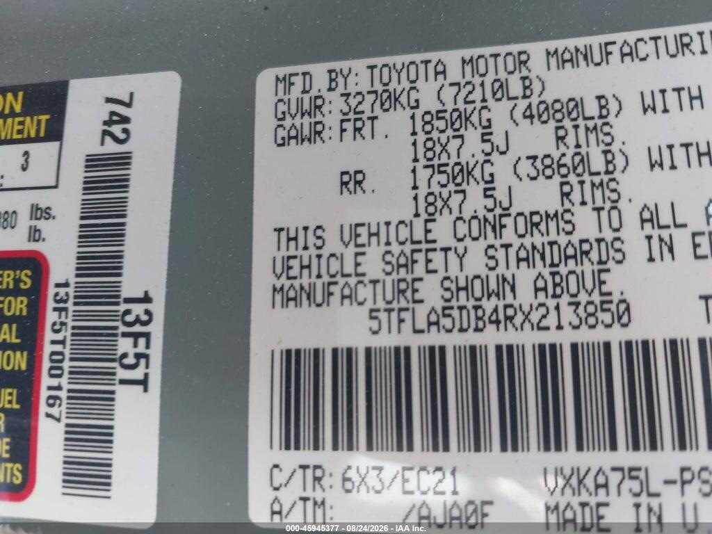 5TFLA5DB4RX213850 2024 TOYOTA TUNDRA photo no. 9