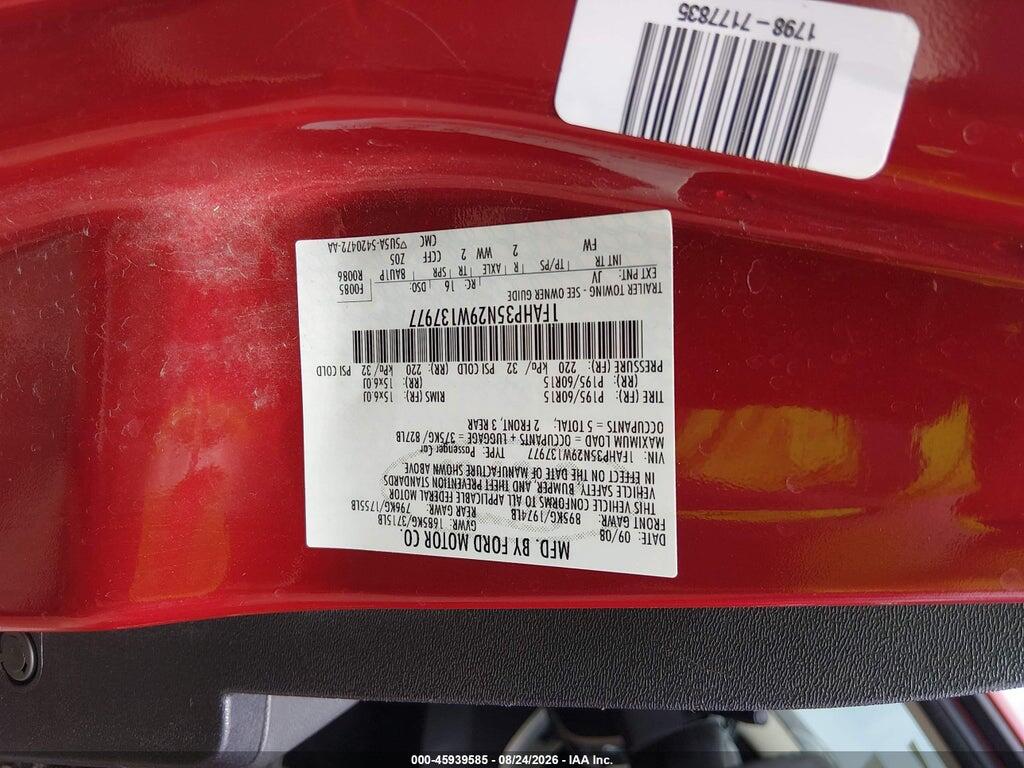 1FAHP35N29W137977 2009 FORD FOCUS photo no. 9