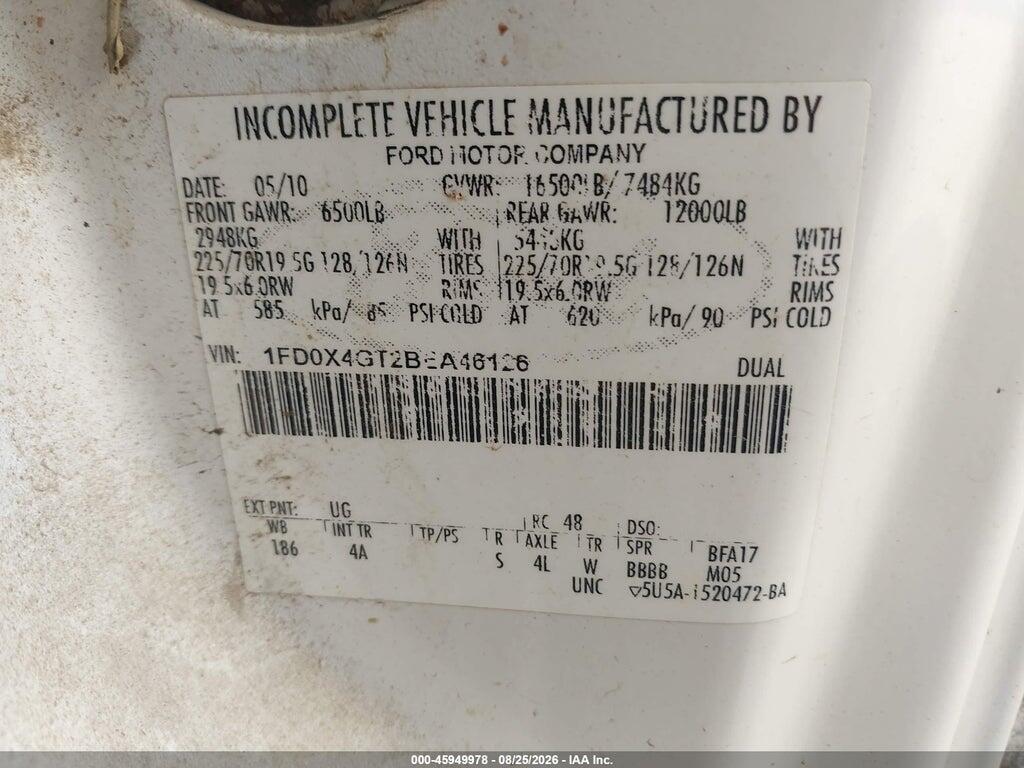 1FD0X4GT2BEA46126 2011 FORD SUPER DUTY F-450 DRW photo no. 9