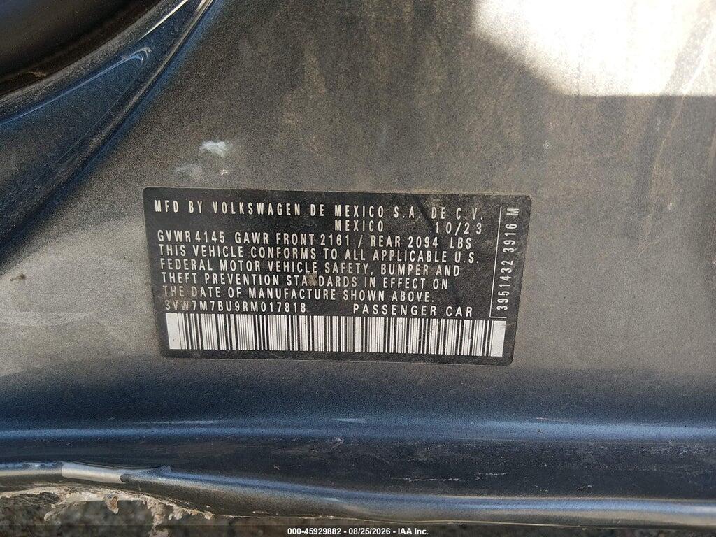 3VW7M7BU9RM017818 2024 VOLKSWAGEN JETTA photo no. 9