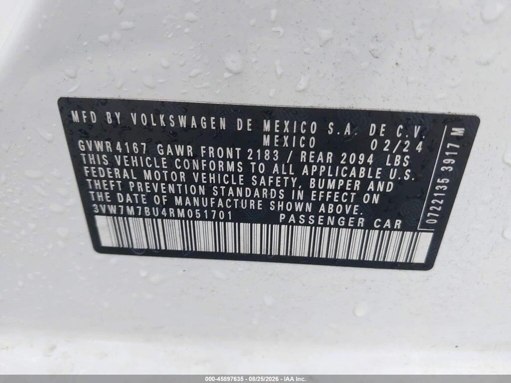 3VW7M7BU4RM051701 2024 VOLKSWAGEN JETTA photo no. 9