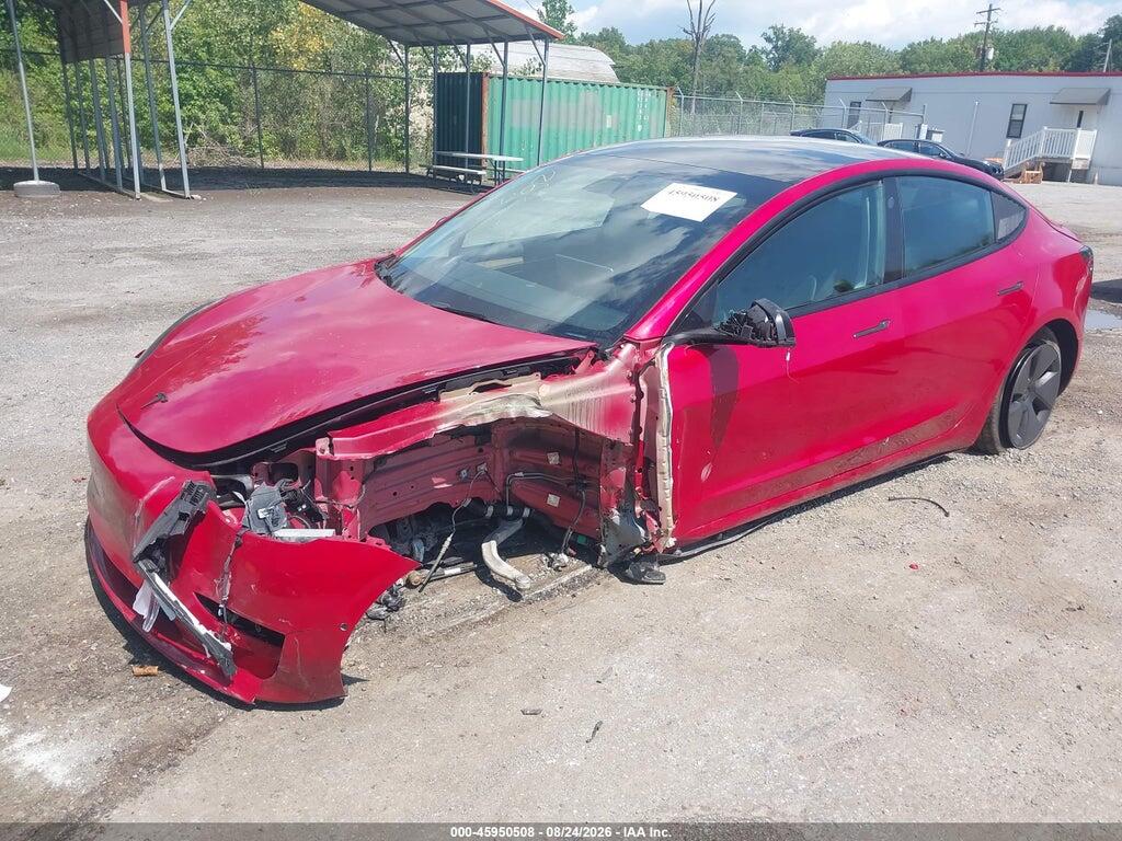 5YJ3E1EA2NF118694 2022 TESLA MODEL 3 photo no. 2