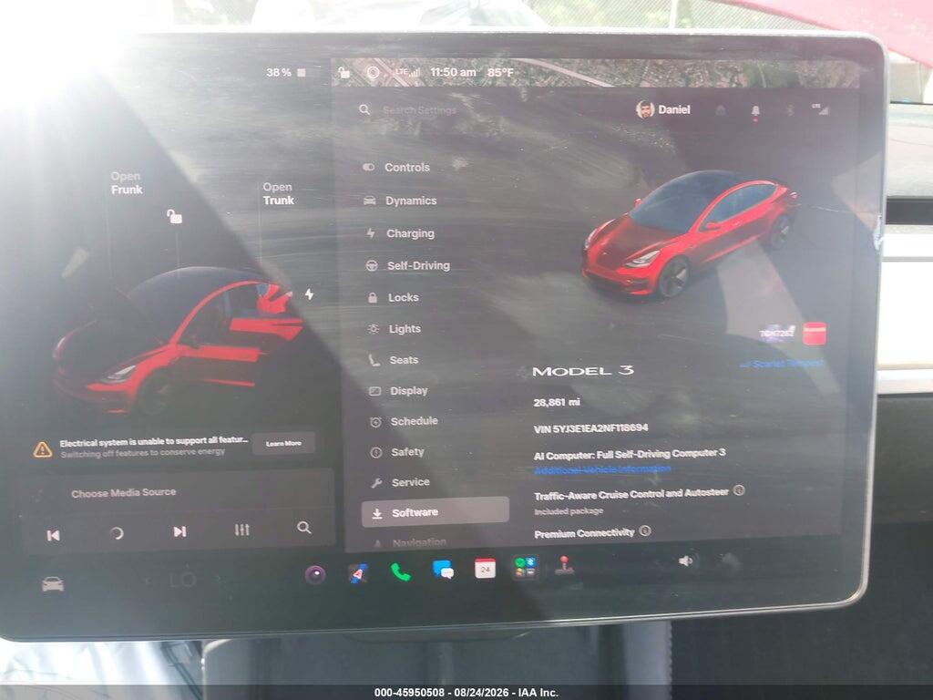 5YJ3E1EA2NF118694 2022 TESLA MODEL 3 photo no. 7