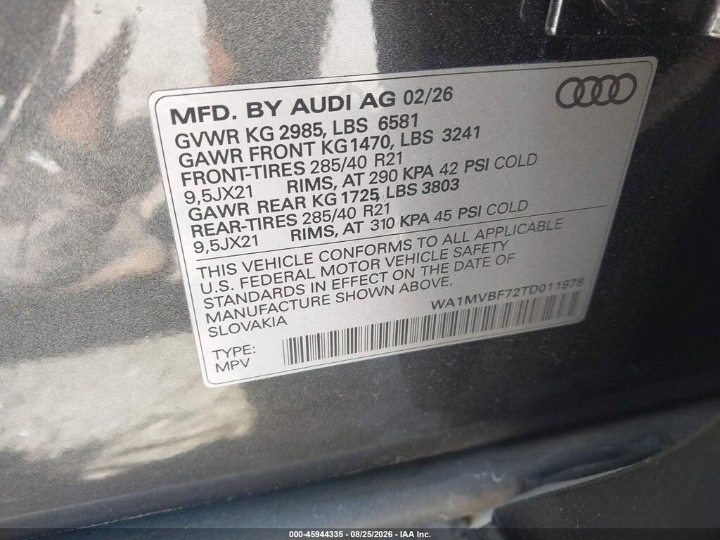 WA1MVBF72TD011978 2026 AUDI Q7 photo no. 9