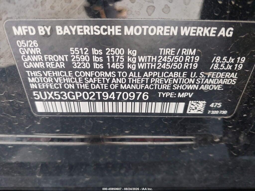 5UX53GP02T9470976 2026 BMW X3 photo no. 9