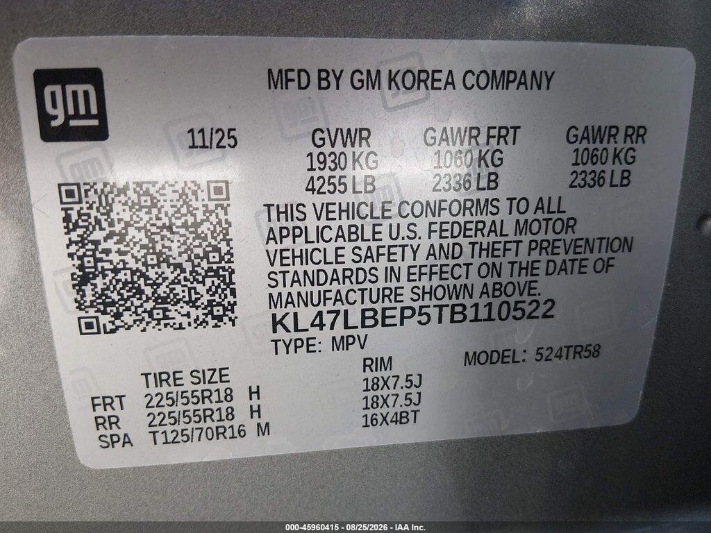KL47LBEP5TB110522 2026 BUICK ENVISTA photo no. 9