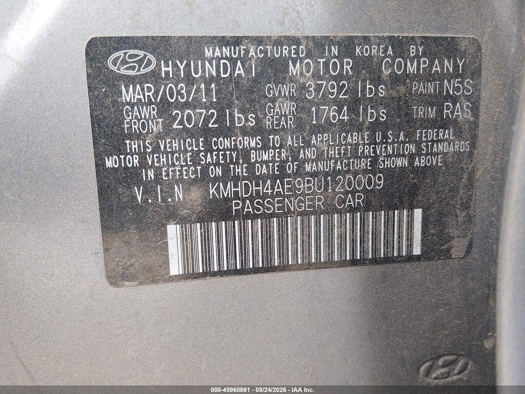 KMHDH4AE9BU120009 2011 HYUNDAI ELANTRA photo no. 9