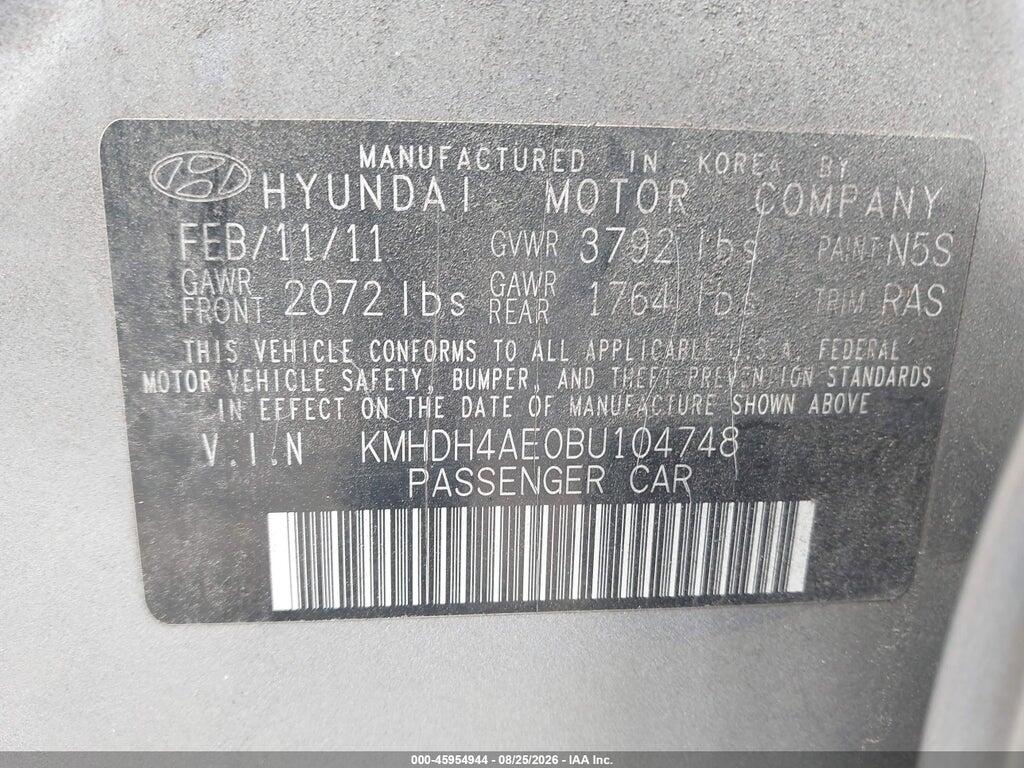 KMHDH4AE0BU104748 2011 HYUNDAI ELANTRA photo no. 9