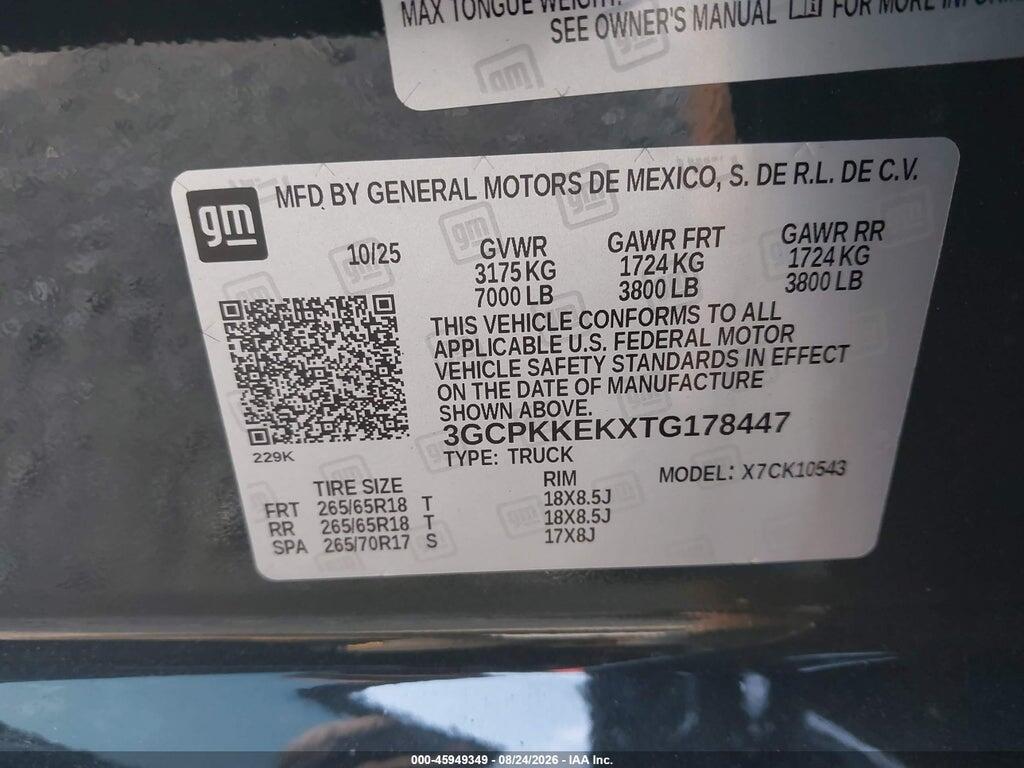 3GCPKKEKXTG178447 2026 CHEVROLET SILVERADO 1500 photo no. 9