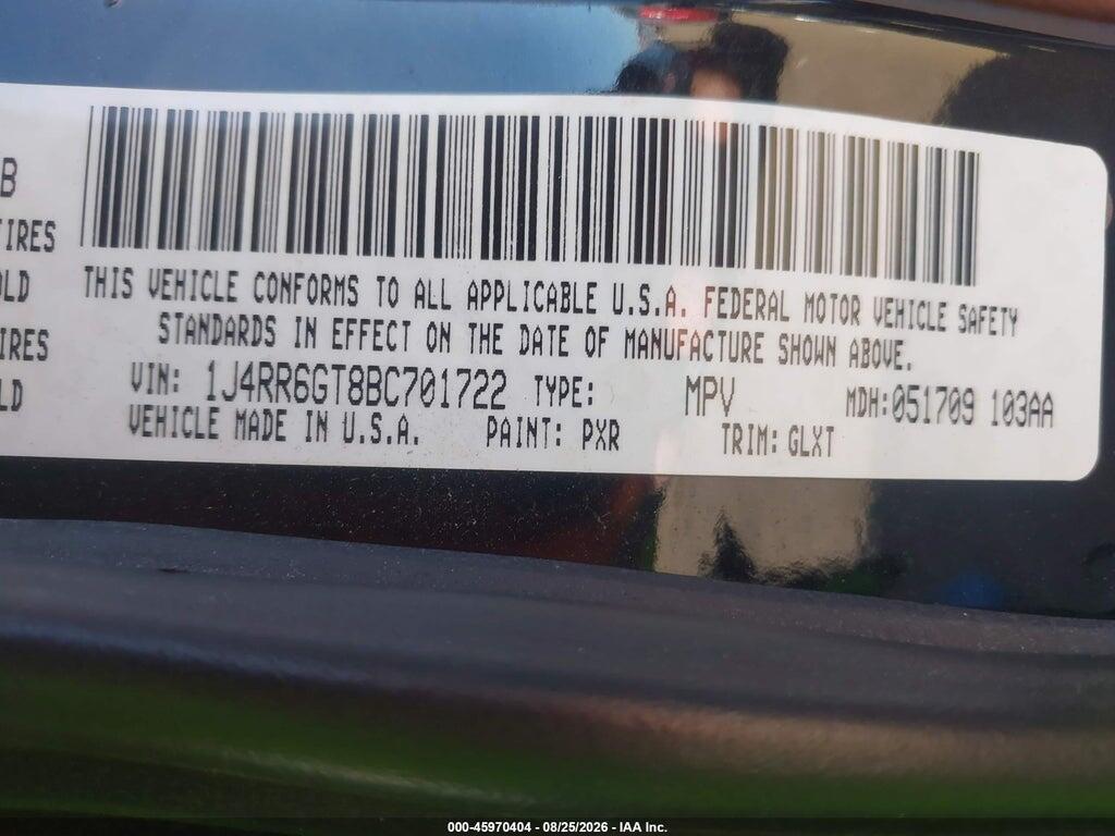 1J4RR6GT8BC701722 2011 JEEP GRAND CHEROKEE photo no. 9