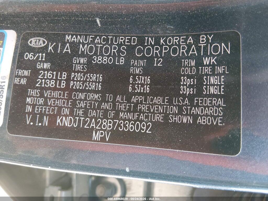 KNDJT2A28B7336092 2011 KIA SOUL photo no. 9