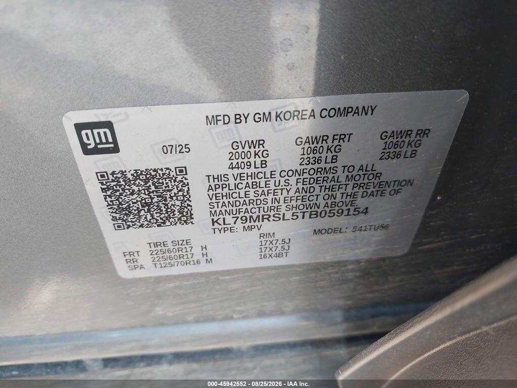 KL79MRSL5TB059154 2026 CHEVROLET TRAILBLAZER photo no. 9