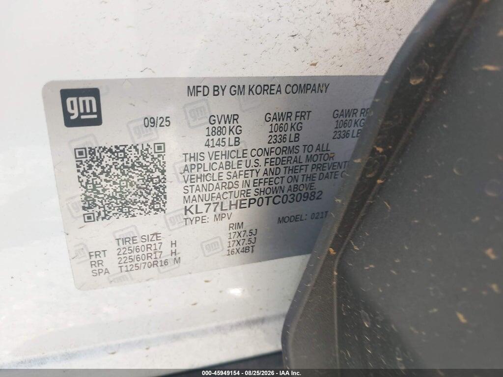 KL77LHEP0TC030982 2026 CHEVROLET TRAX photo no. 9