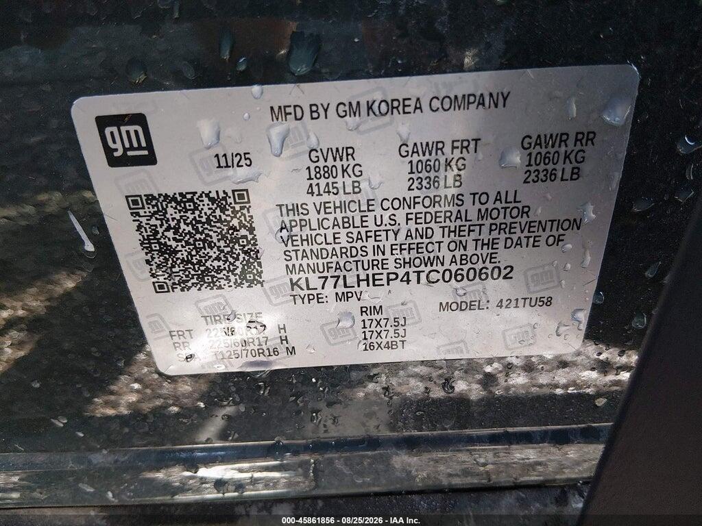 KL77LHEP4TC060602 2026 CHEVROLET TRAX photo no. 9