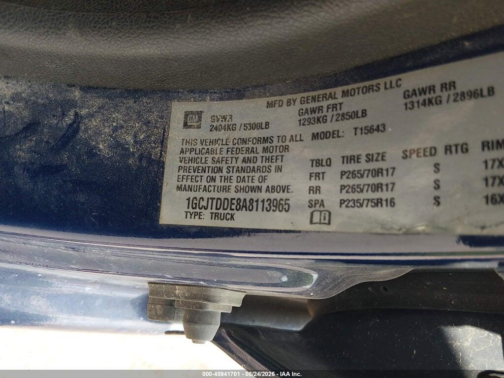 1GCJTDDE8A8113965 2010 CHEVROLET COLORADO photo no. 9
