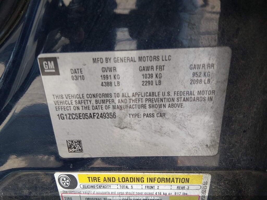 1G1ZC5E05AF249356 2010 CHEVROLET MALIBU photo no. 9