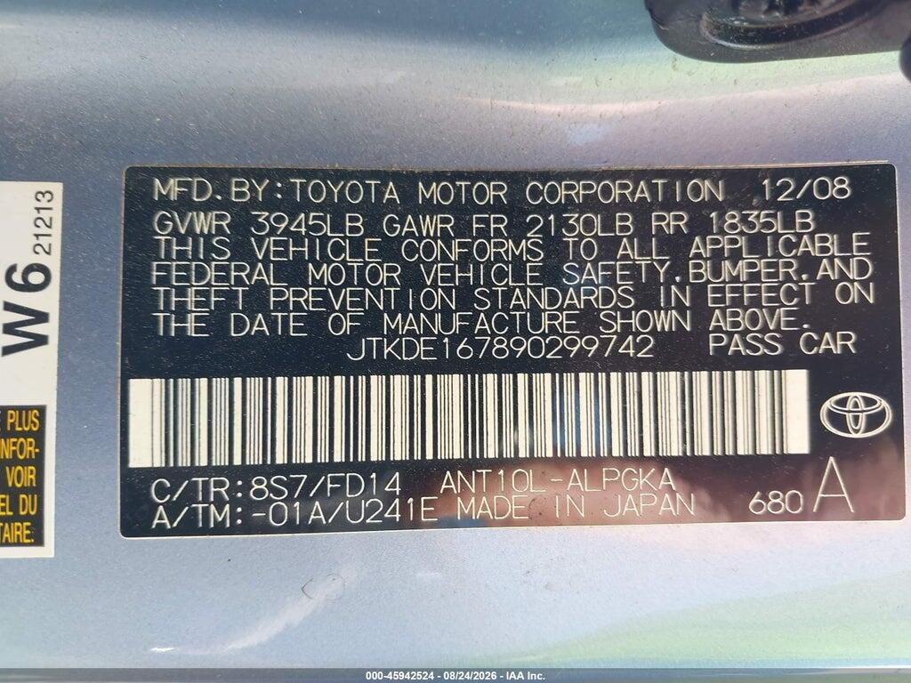 JTKDE167890299742 2009 SCION TC photo no. 9