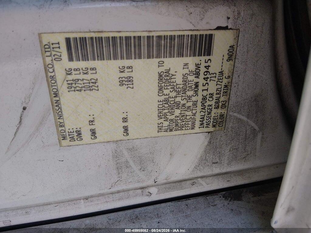 1N4AL2AP0BC154945 2011 NISSAN ALTIMA photo no. 9