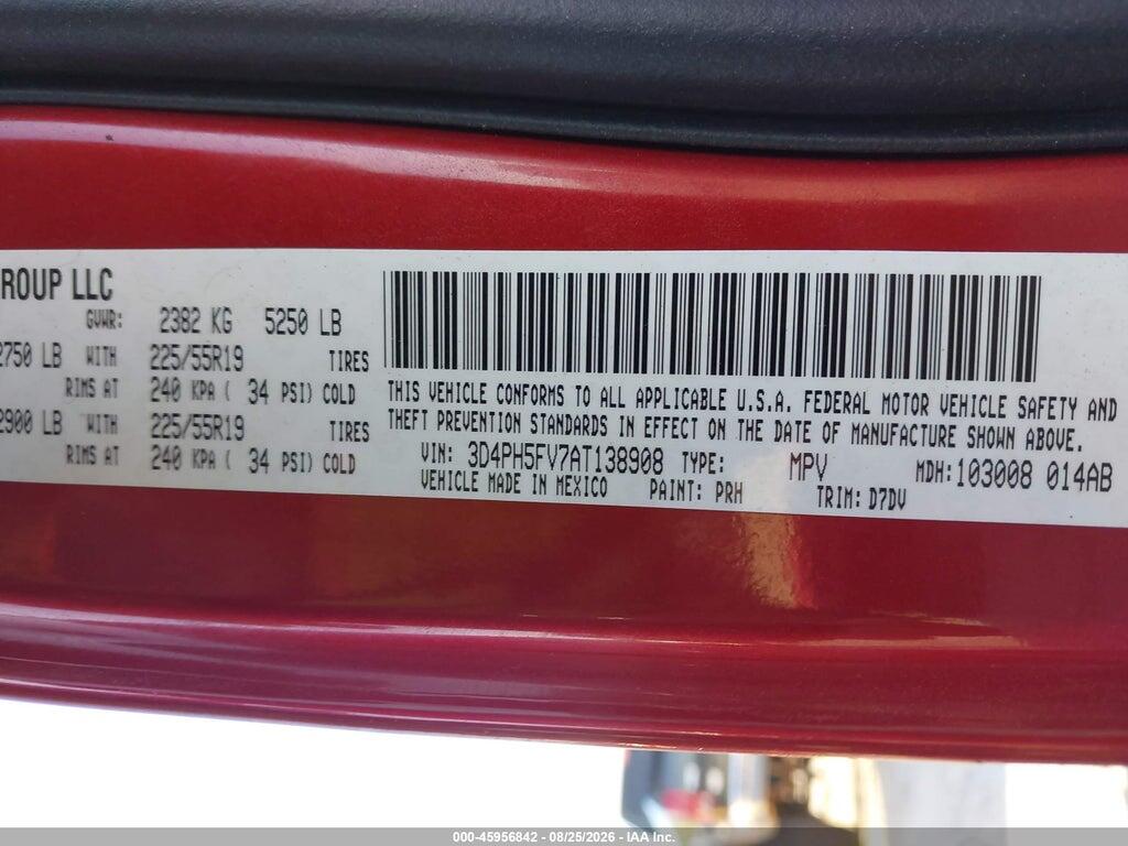 3D4PH5FV7AT138908 2010 DODGE JOURNEY photo no. 9