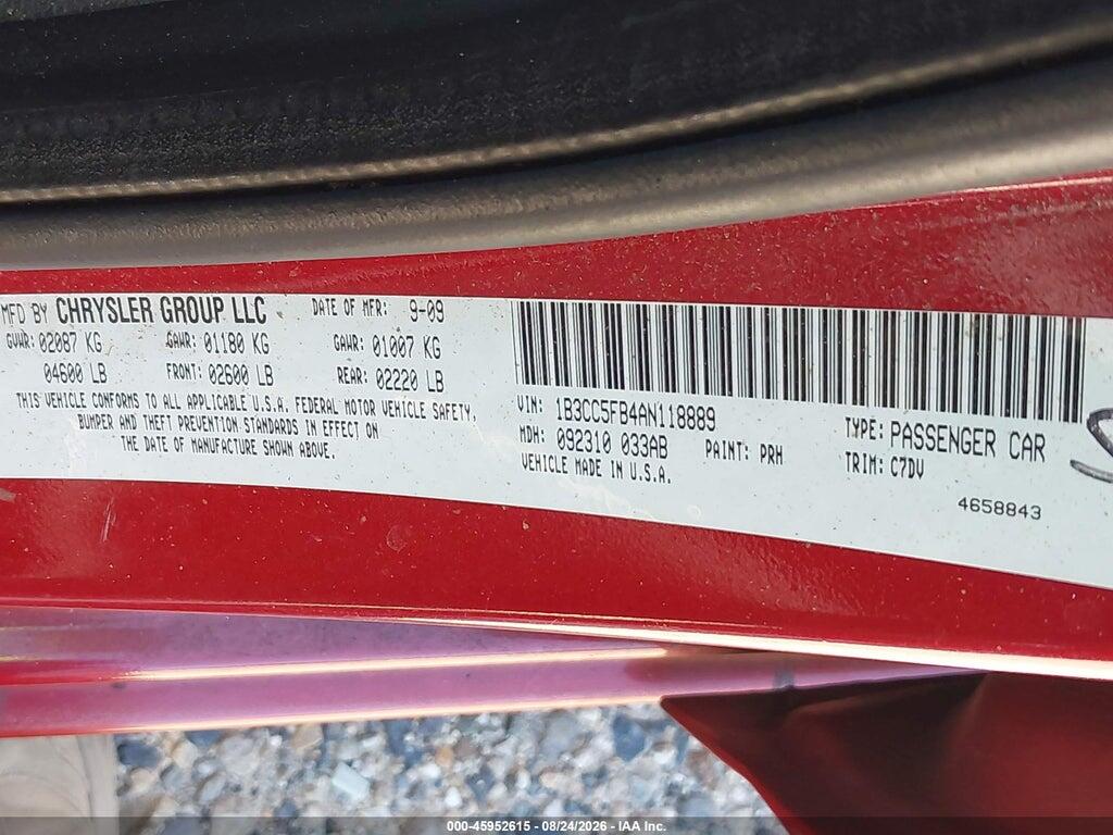 1B3CC5FB4AN118889 2010 DODGE AVENGER photo no. 9