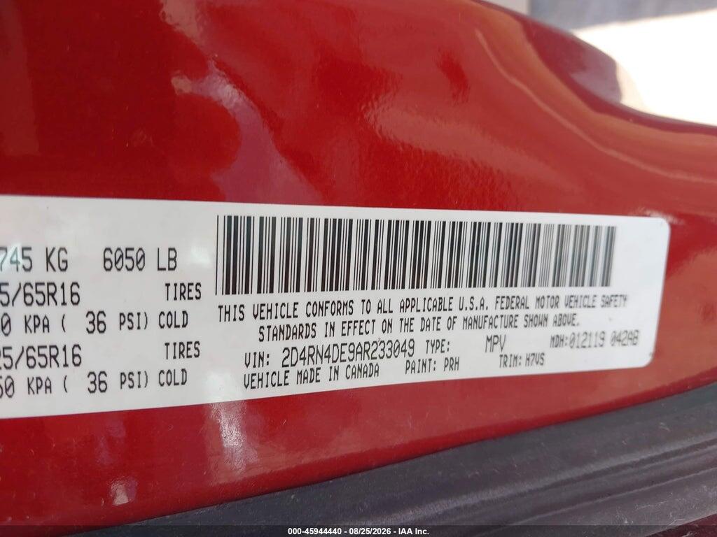 2D4RN4DE9AR233049 2010 DODGE GRAND CARAVAN photo no. 9