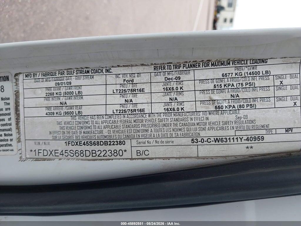 1FDXE45S68DB22380 2008 FORD ECONOLINE COMMERCIAL CUTAWAY photo no. 8