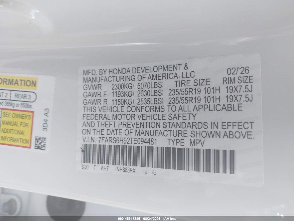 7FARS6H92TE094481 2026 HONDA CR-V HYBRID photo no. 9