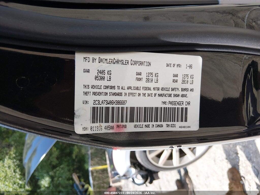 2C3LA73W06H386687 2006 CHRYSLER 300C photo no. 9