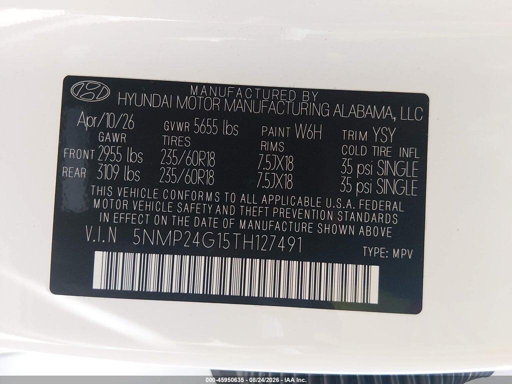 5NMP24G15TH127491 2026 HYUNDAI SANTA FE HYBRID photo no. 9