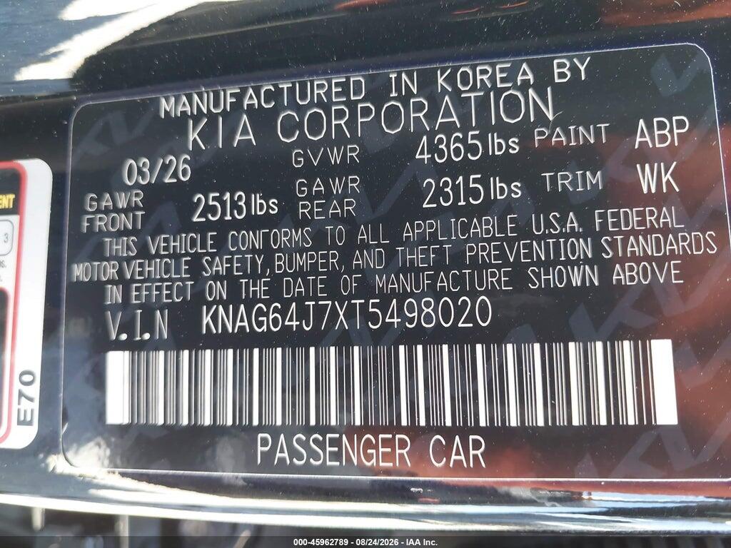 KNAG64J7XT5498020 2026 KIA K5 photo no. 9