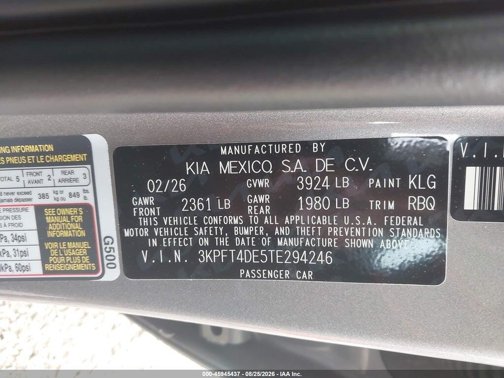 3KPFT4DE5TE294246 2026 KIA K4 photo no. 9